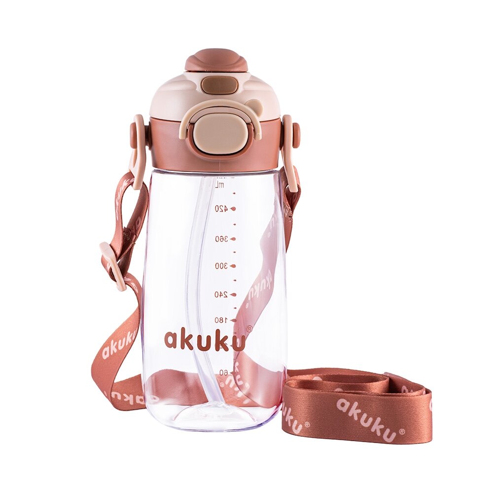 Akuku gertuvė su šiaudeliu 480ml pilkas mocha A0726 2 Akuku gertuvė su šiaudeliu 480ml pilkas mocha A0726 2