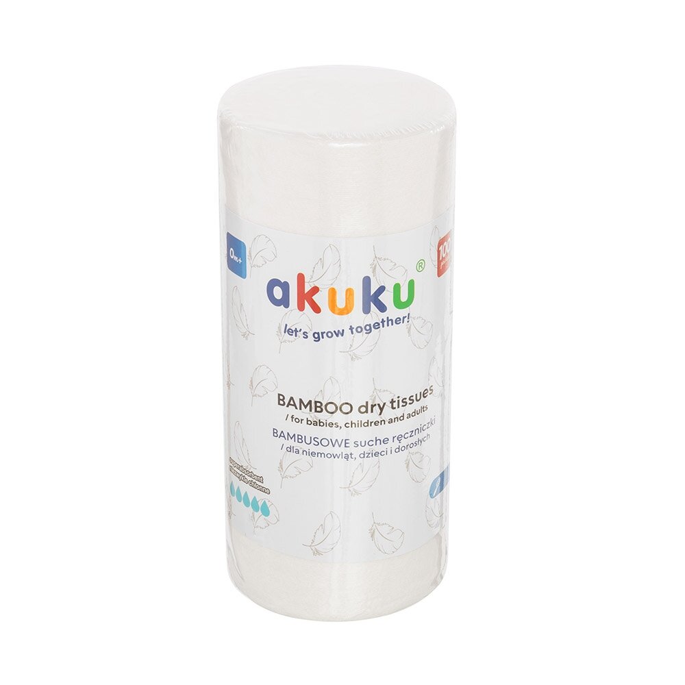 Akuku rankšluostis bambukinis ritinėlis 100vnt 18x25 A0687