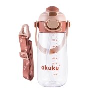 Akuku gertuvė su šiaudeliu 480ml pilkas mocha A0726