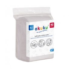 Akuku vatos diskeliai medvilniniai 120 vnt A0714 Akuku vatos diskeliai medvilniniai 120 vnt A0714