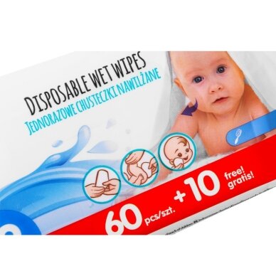 Akuku drėgnosios servetėlės vandens pagrindu 70 vnt A0031 2