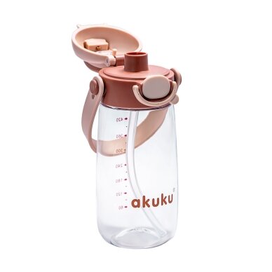 Akuku gertuvė su šiaudeliu 480ml pilkas mocha A0726 3