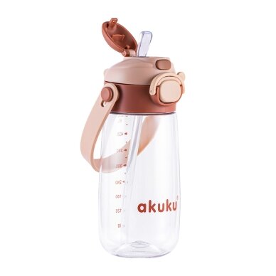 Akuku gertuvė su šiaudeliu 480ml pilkas mocha A0726 4 Akuku gertuvė su šiaudeliu 480ml pilkas mocha A0726 4