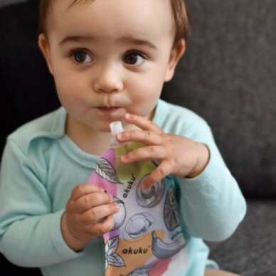 Akuku maišeliai maisteliui daugkartiniai 5 vnt 150ml A0056 9