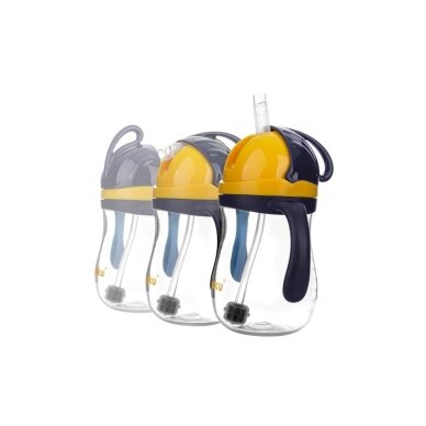 Akuku puodelis su šiaudeliu 280ml geltonas A0165 2 Akuku puodelis su šiaudeliu 280ml geltonas A0165 2