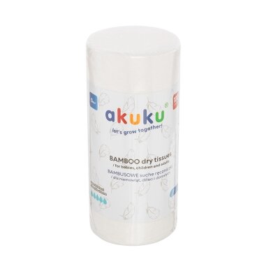 Akuku rankšluostis bambukinis ritinėlis 100vnt 18x25 A0687 Akuku rankšluostis bambukinis ritinėlis 100vnt 18x25 A0687