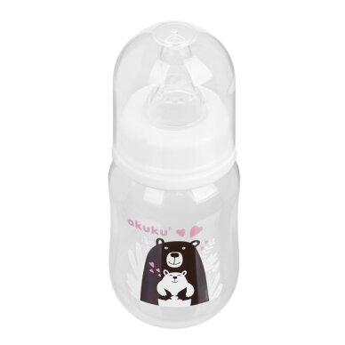 Akuku standartinis buteliukas  125ml nuo 0mėn juoda meška A0004 2