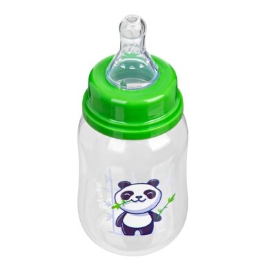Akuku standartinis buteliukas  125ml nuo 0mėn žalias panda A0104 1