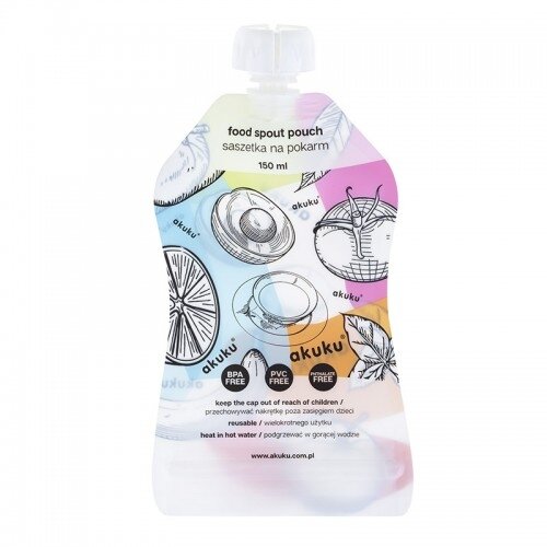 Akuku maišeliai maisteliui daugkartiniai 5 vnt 150ml A0056 6 Akuku maišeliai maisteliui daugkartiniai 5 vnt 150ml A0056 6