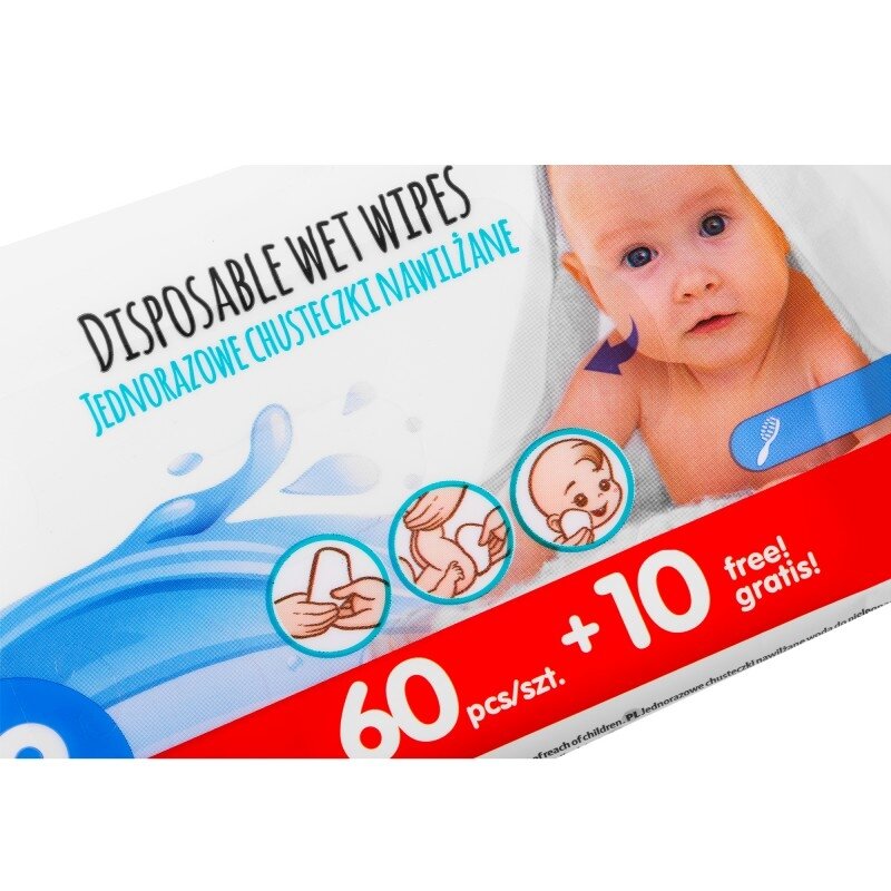 Akuku drėgnosios servetėlės vandens pagrindu 70 vnt A0031 2