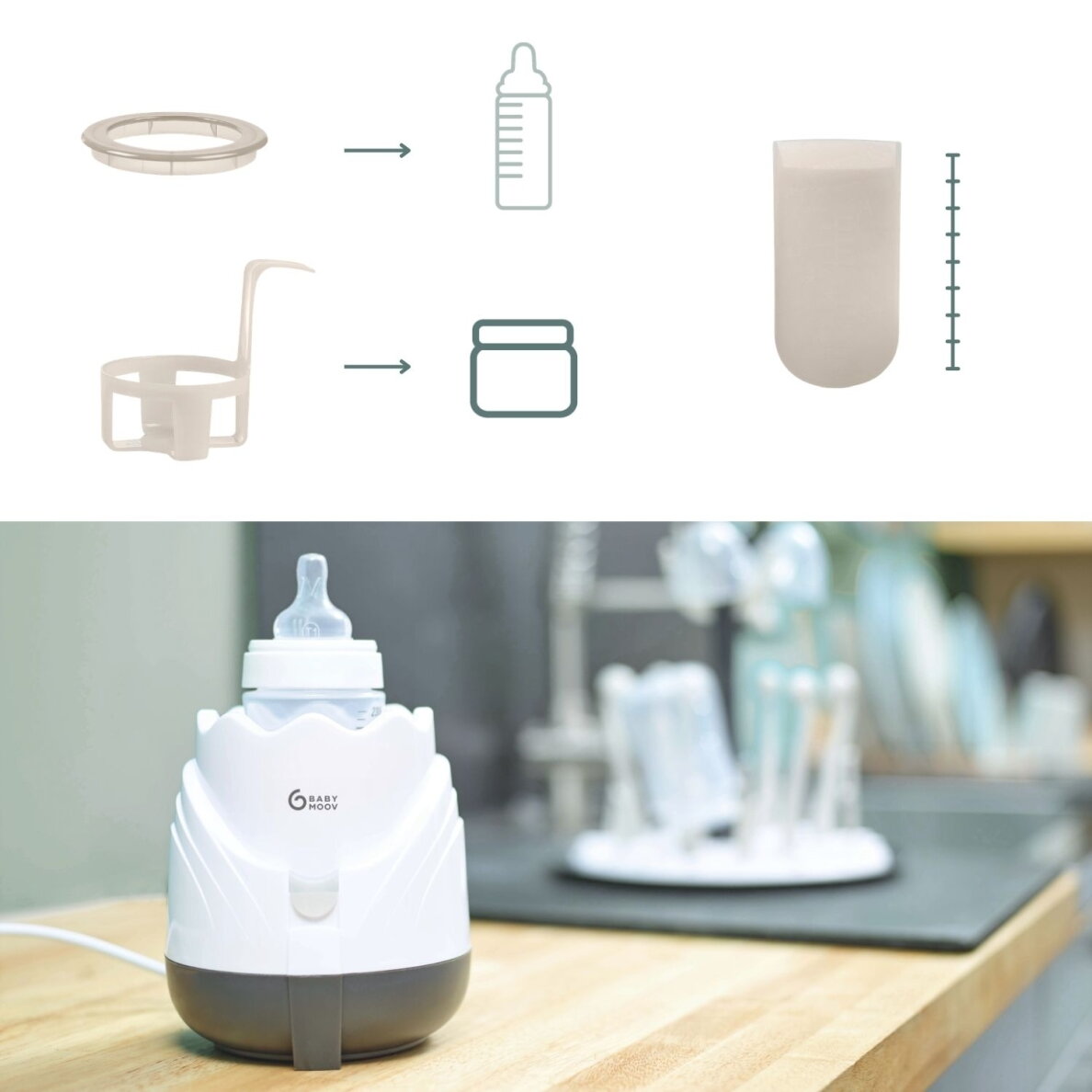Babymoov Tulipe Steam Bottle Warmer A002027 1 Babymoov Tulipe Steam Bottle Warmer A002027 1