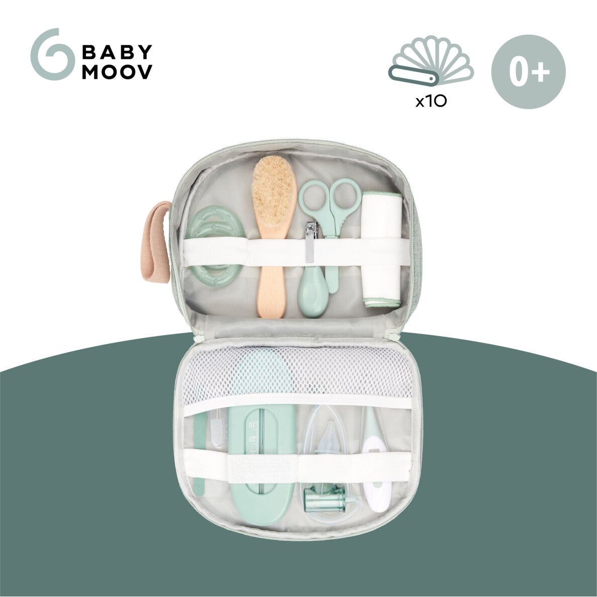 Babymoov Baby Grooming Set Matcha - 10 accessories A032007 2