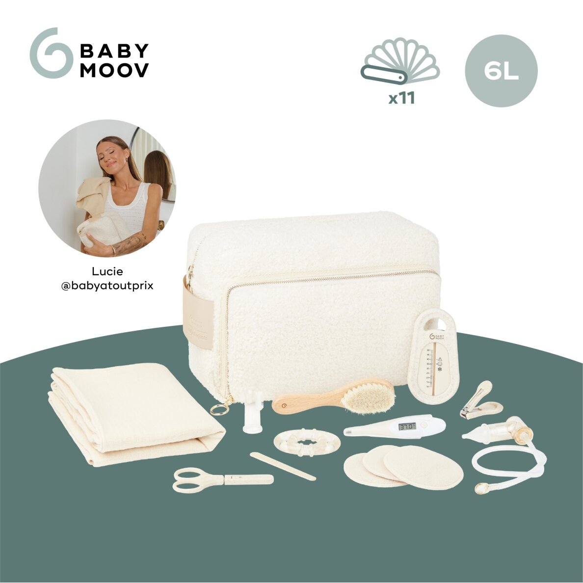Babymoov baby toiletry bag  Curl White  A032009 1