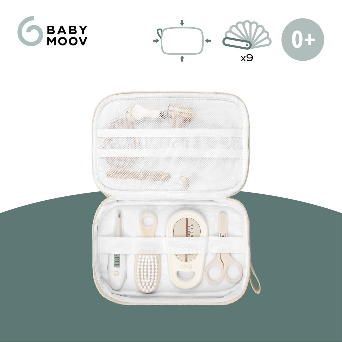 Babymoov Baby Grooming Set Sand - 9 accessories A032008 1