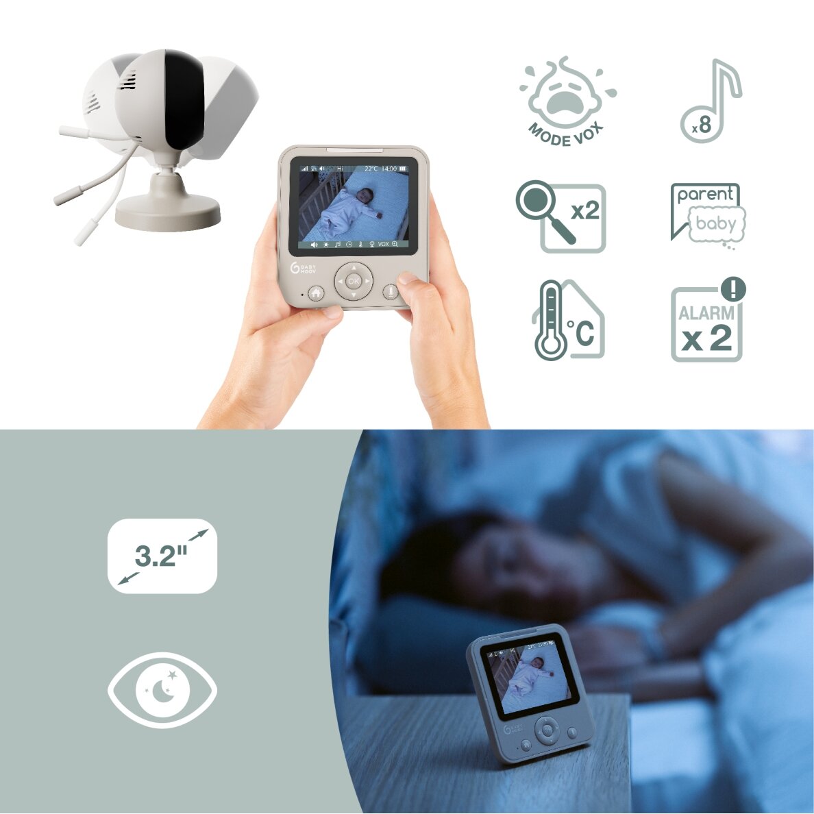 Babymoov YOO Start Video Baby Monitor A014437 2
