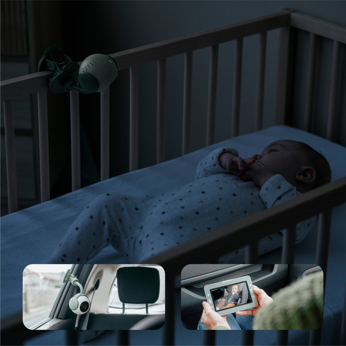 Babymoov YOO Go + HD Video Baby Monitor + 4 attachment accessories A014433 4