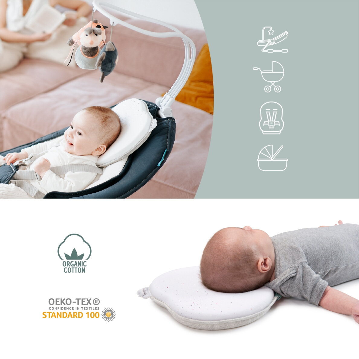 Babymoov Lovenest Original Ergonomic Head Support - White A050231 3 Babymoov Lovenest Original Ergonomic Head Support - White A050231 3