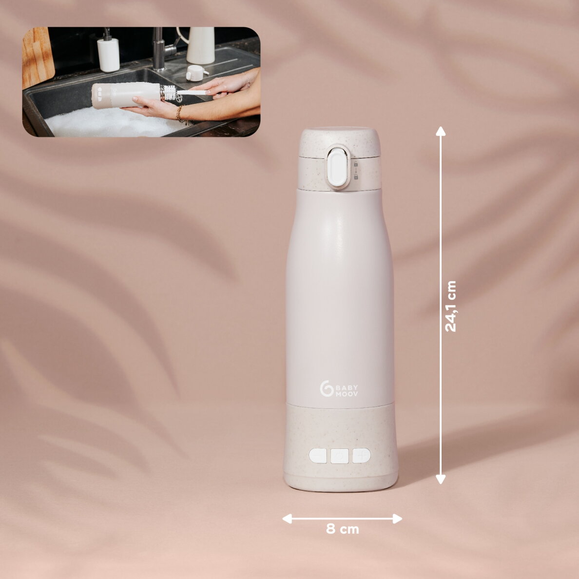 Babymoov Moov & Feed travel bottle warmer - Mineral Beige A002103 2