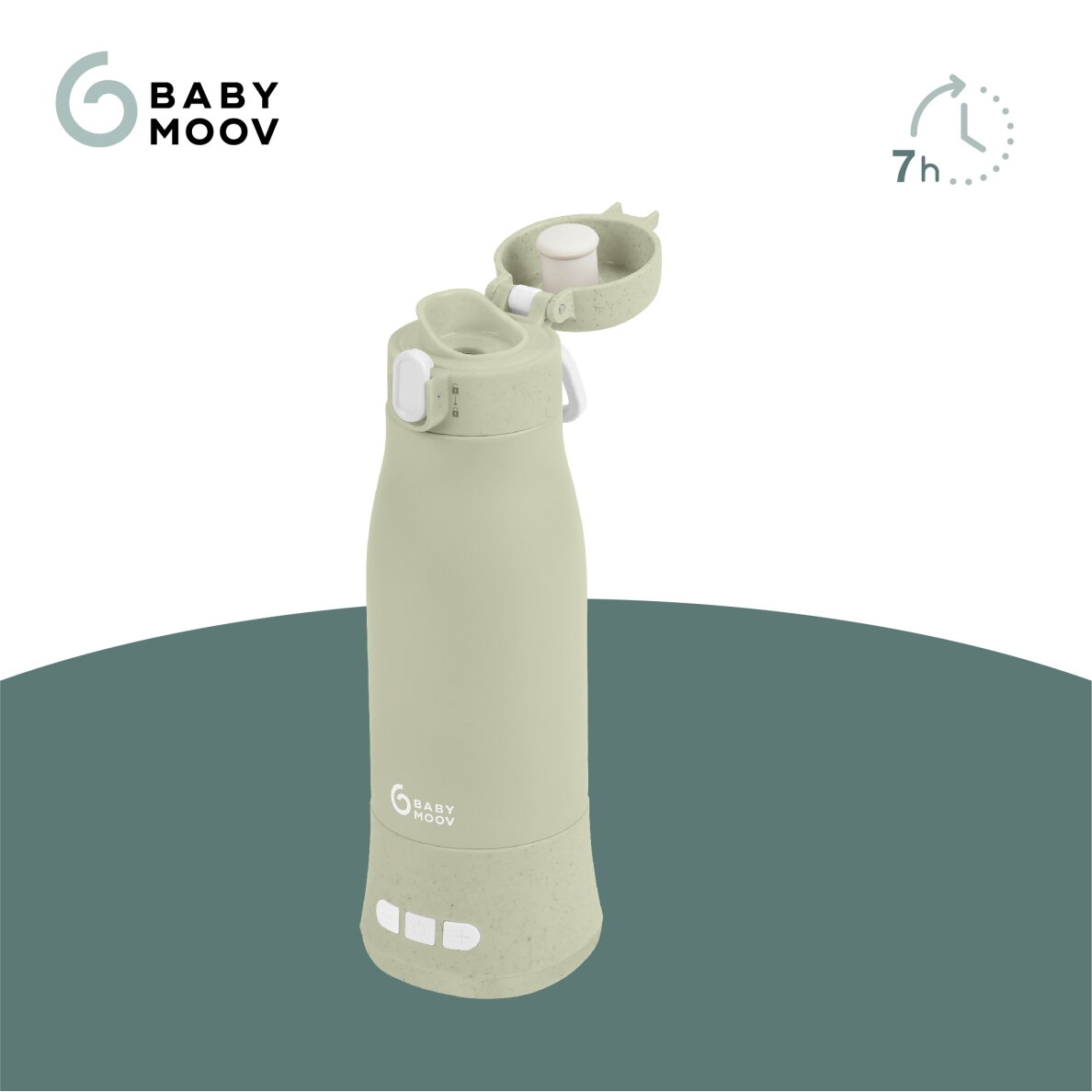 Babymoov Moov & Feed travel bottle warmer - Sage Green A002104 1 Babymoov Moov & Feed travel bottle warmer - Sage Green A002104 1