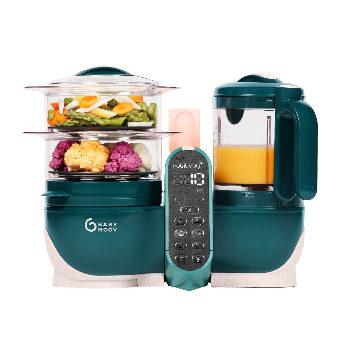 Babymoov Nutribaby + 6-in-1 multi-purpose baby food processor - Opal Green A001136