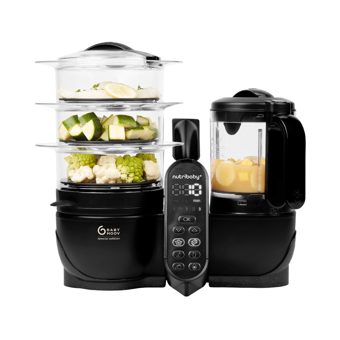 Babymoov Nutribaby + XL Large capacity multi-purpose food processor - Mineral Black A001140 Babymoov Nutribaby + XL Large capacity multi-purpose food processor - Mineral Black A001140