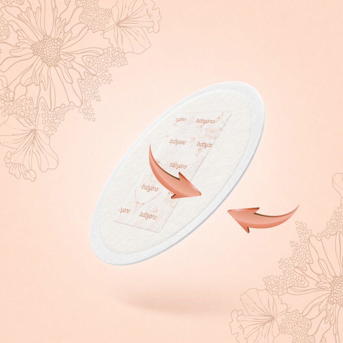 Babyono įdėklai į liemenėlę CLASSIC 140vnt 1704/140 6