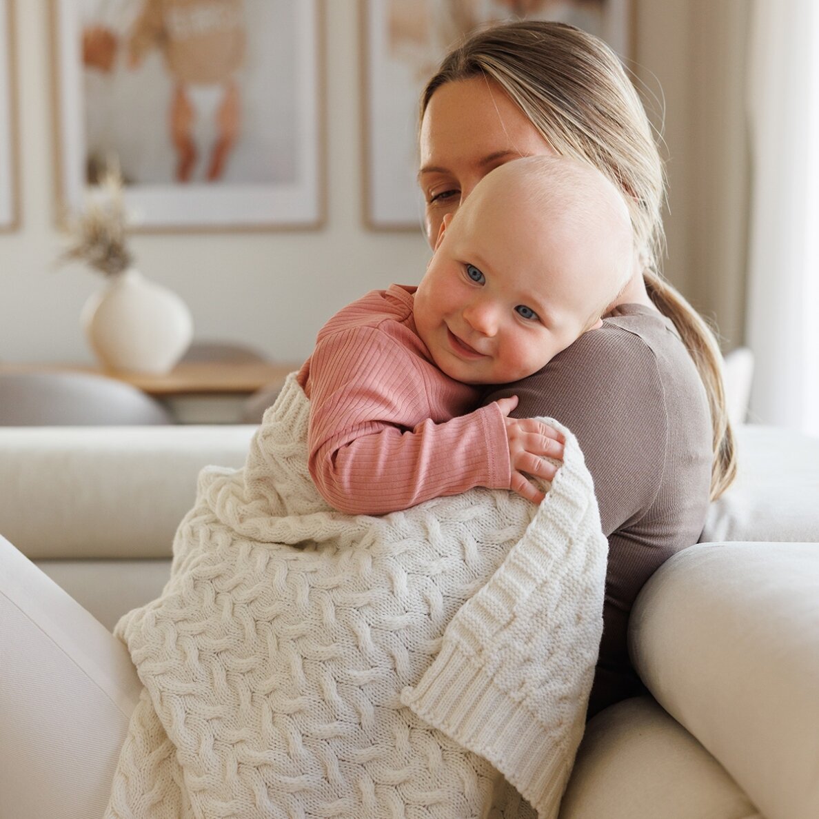 Babyono pledas merino vilnos šviesiai Baltas 1648/03 4