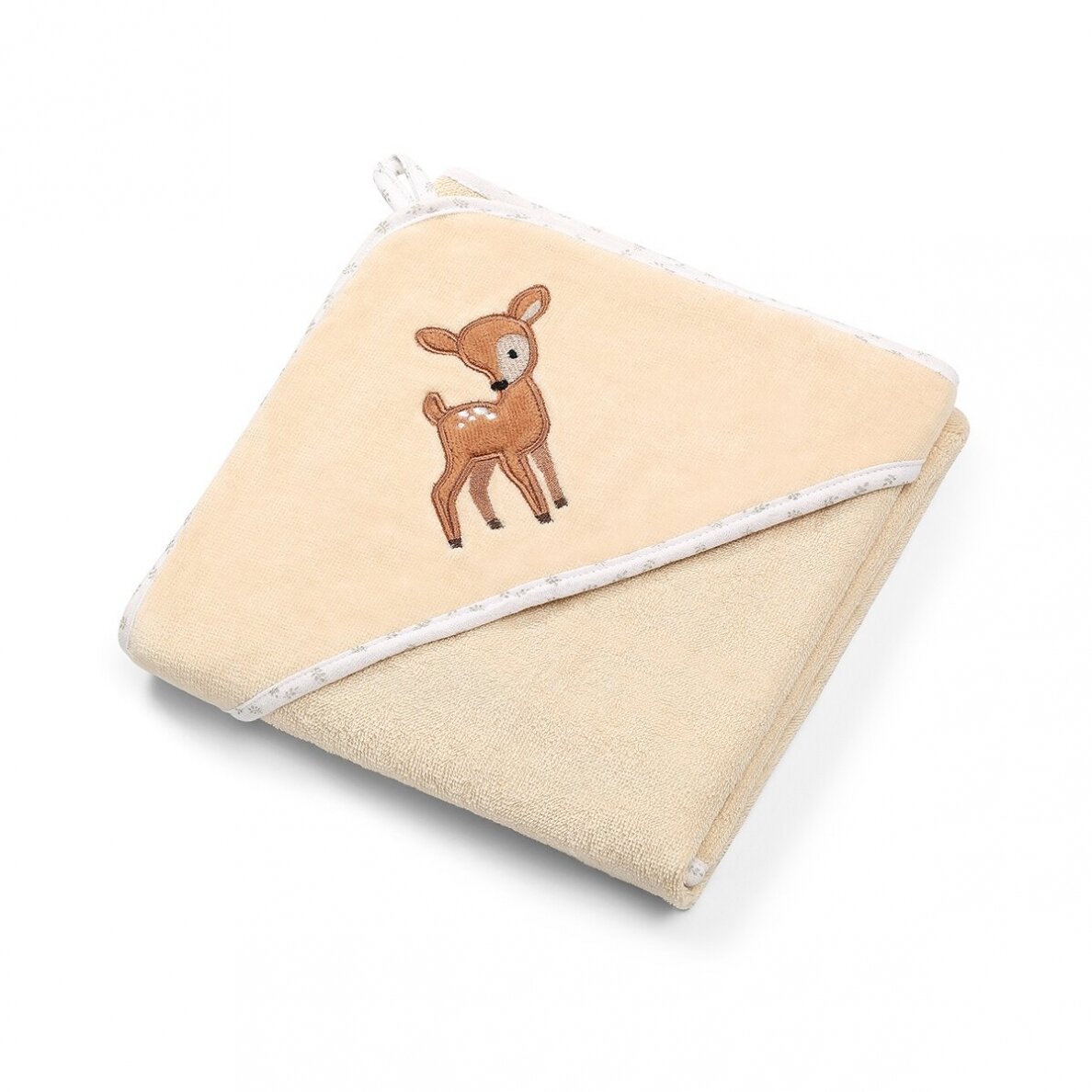 Velour hooded towel 100 x 100, cream 540/05