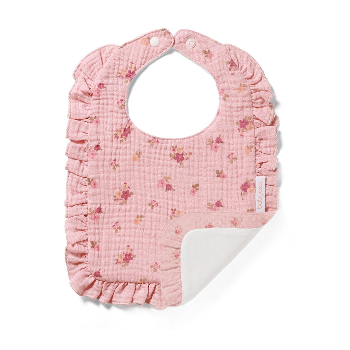 BabyOno seilinukas muslinas klijuotė rožinis 1724/02 1 BabyOno seilinukas muslinas klijuotė rožinis 1724/02 1