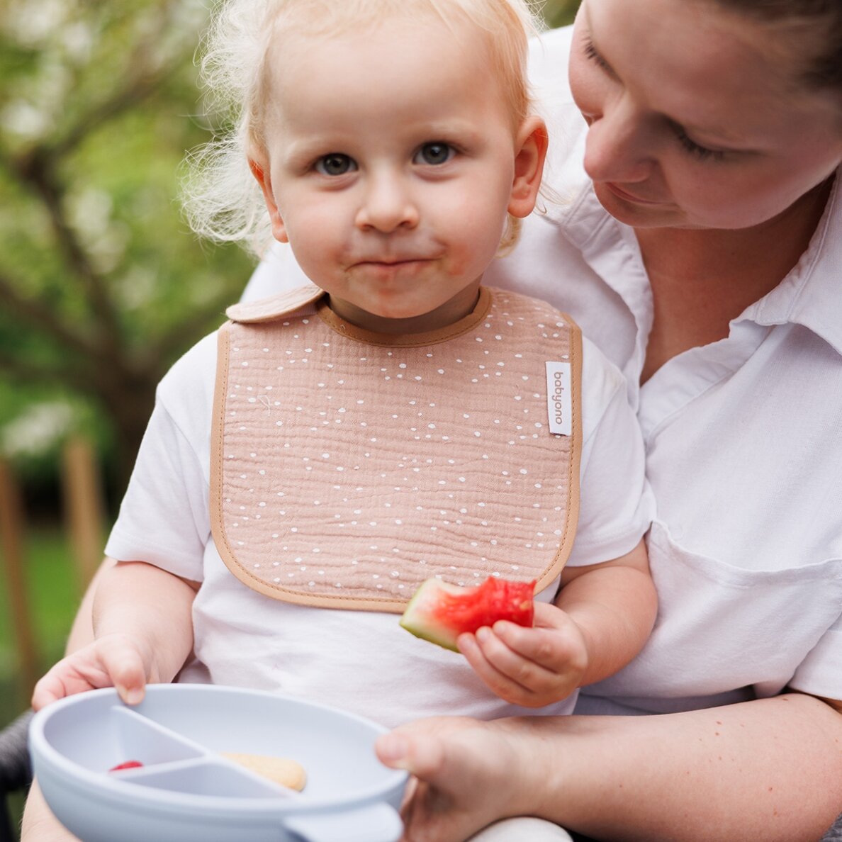 Babyono seilinukas muslinas klijuotė rudas 1725/01 5 Babyono seilinukas muslinas klijuotė rudas 1725/01 5
