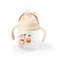 Babyono puodelis su šiaudeliu neišsiliejantis kreminis 1728/02 Babyono puodelis su šiaudeliu neišsiliejantis kreminis 1728/02