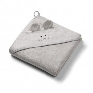 Babyono bamboo hooded towel 100x100 cm grey 1553/03