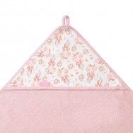 Babyono terry hooded towel 100x100cm pink 1552/01