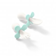 BabyOno ergonomiški šaukštelis šakutė 12 mėn mėtinis 969/04 BabyOno ergonomiški šaukštelis šakutė 12 mėn mėtinis 969/04