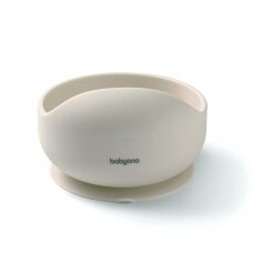 Babyono lėkštutė silikoninė neslystanti kreminė 1481/04 Babyono lėkštutė silikoninė neslystanti kreminė 1481/04