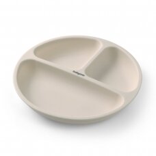 Babyono lėkštutė silikoninė neslystanti kreminė 1482/04 Babyono lėkštutė silikoninė neslystanti kreminė 1482/04