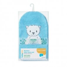 BabyOno pirštinė vaiko maudymui bambukinė mėlyna 347/02 BabyOno pirštinė vaiko maudymui bambukinė mėlyna 347/02