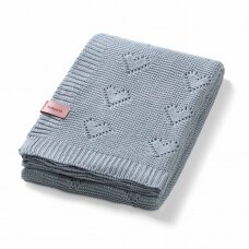 Babyono pledas megztas bambukinis mėlynas 1478/02 Babyono pledas megztas bambukinis mėlynas 1478/02