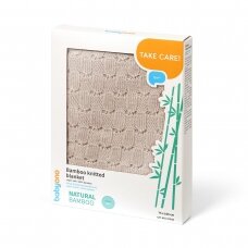 Babyono pledas megztas bambukinis rudas 1479/03 Babyono pledas megztas bambukinis rudas 1479/03