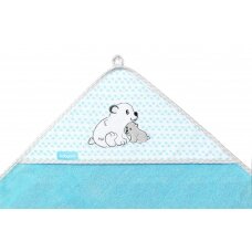 BabyOno rankšluostis su gobtuvu bambukinis 100x100 mėlynas 346/02 BabyOno rankšluostis su gobtuvu bambukinis 100x100 mėlynas 346/02