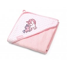 BabyOno rankšluostis su gobtuvu bambukinis 100x100 rožinis 346/01 BabyOno rankšluostis su gobtuvu bambukinis 100x100 rožinis 346/01
