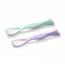 BabyOno šaukšteliai lankstūs 2 vnt nuo 6 mėn violetinė - mėtinė 1066/03 BabyOno šaukšteliai lankstūs 2 vnt nuo 6 mėn violetinė - mėtinė 1066/03