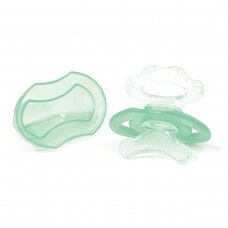 BabyOno silikoninis dantenų masažuoklis nuo 3 mėn žalias 1008/03