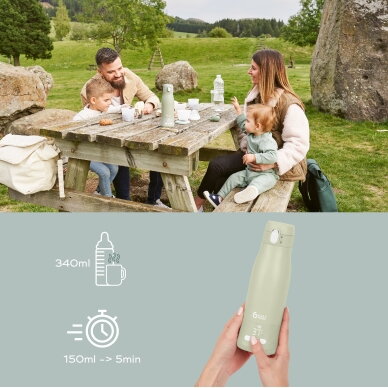 Babymoov Moov & Feed travel bottle warmer - Sage Green A002104 4 Babymoov Moov & Feed travel bottle warmer - Sage Green A002104 4