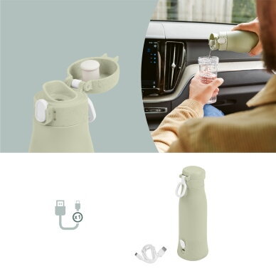 Babymoov Moov & Feed travel bottle warmer - Sage Green A002104 5 Babymoov Moov & Feed travel bottle warmer - Sage Green A002104 5