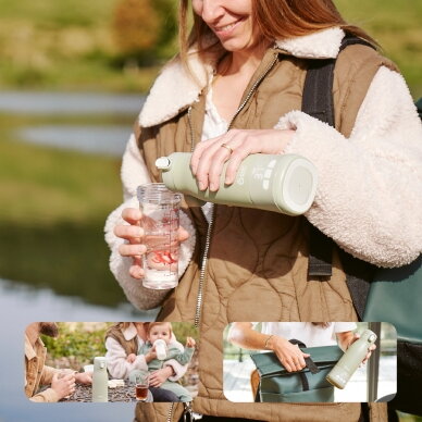 Babymoov Moov & Feed travel bottle warmer - Sage Green A002104 6 Babymoov Moov & Feed travel bottle warmer - Sage Green A002104 6
