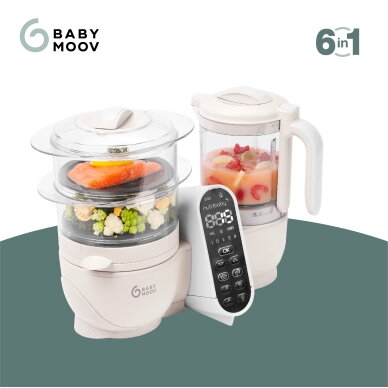 Babymoov Nutribaby + 6-in-1 multi-purpose baby food processor - Mineral Beige A001135 1 Babymoov Nutribaby + 6-in-1 multi-purpose baby food processor - Mineral Beige A001135 1