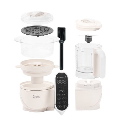 Babymoov Nutribaby + 6-in-1 multi-purpose baby food processor - Mineral Beige A001135 3 Babymoov Nutribaby + 6-in-1 multi-purpose baby food processor - Mineral Beige A001135 3