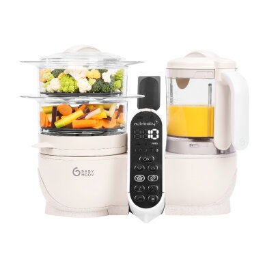 Babymoov Nutribaby + 6-in-1 multi-purpose baby food processor - Mineral Beige A001135 Babymoov Nutribaby + 6-in-1 multi-purpose baby food processor - Mineral Beige A001135