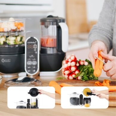 Babymoov Nutribaby + 6-in-1 multi-purpose baby food processor - Industrial Grey A001124 4